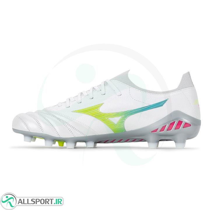 کفش فوتبال میزانو مورلیا طرح اصلی Mizuno Morelia Neo III White Rainbow